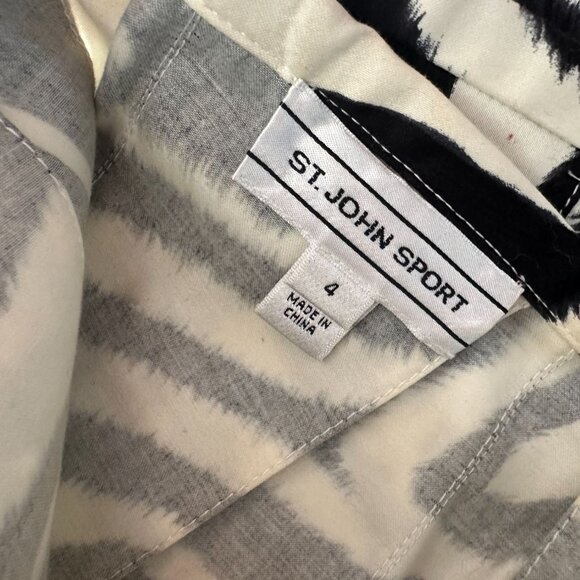 ST JOHN Vintage A Line Animal Print Skirt Size 4 - Picture 8 of 8